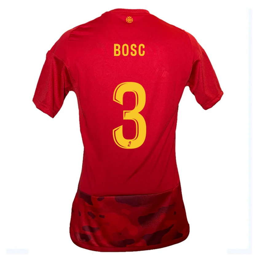 Danxen Kinderen Tom Bosc #3 Rood Geel Thuisshirt Thuistenue 2025/26 T-Shirt