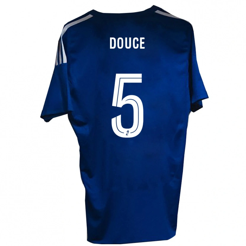 Danxen Kinderen Nassim Douce #5 Blauw Wit Thuisshirt Thuistenue 2025/26 T-Shirt