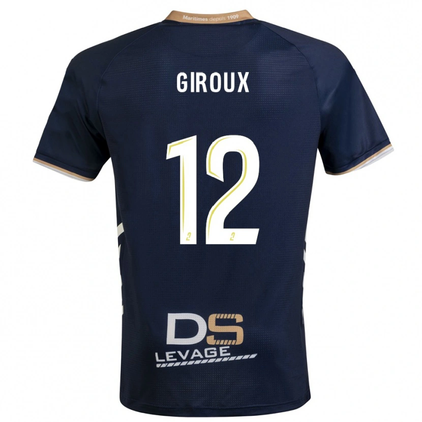 Danxen Kinderen Tom Giroux #12 Marine Goud Thuisshirt Thuistenue 2025/26 T-Shirt