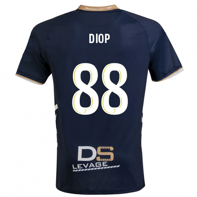 Danxen Kinderen Malick Diop #88 Marine Goud Thuisshirt Thuistenue 2025/26 T-Shirt
