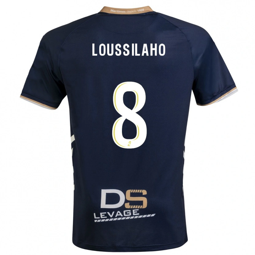 Danxen Kinderen Lenny Dziki Loussilaho #8 Marine Goud Thuisshirt Thuistenue 2025/26 T-Shirt