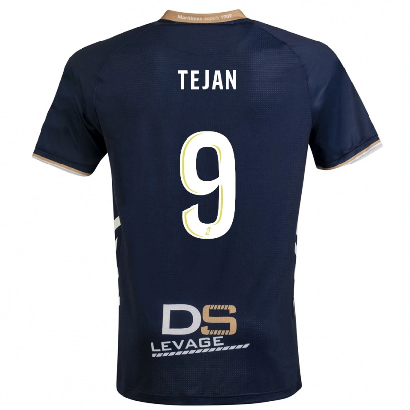 Danxen Kinderen Kay Tejan #9 Marine Goud Thuisshirt Thuistenue 2025/26 T-Shirt