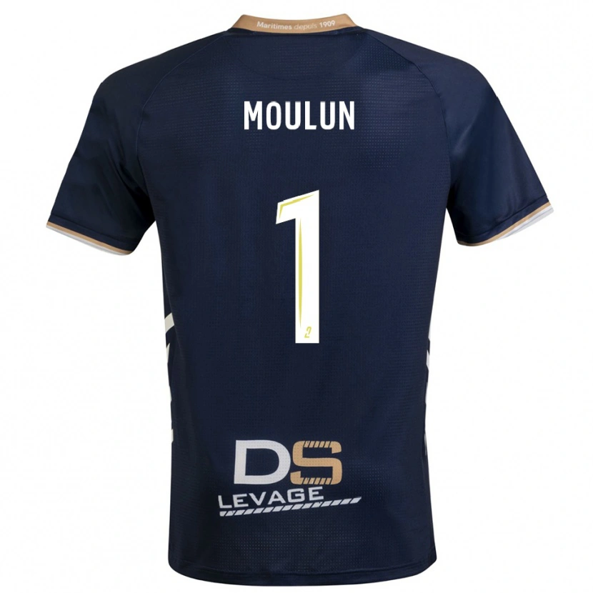 Danxen Kinderen Clément Moulun #1 Marine Goud Thuisshirt Thuistenue 2025/26 T-Shirt