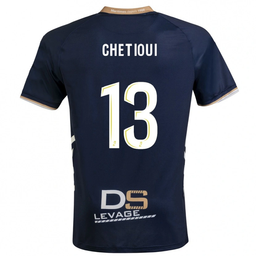 Danxen Kinderen Shain Chetioui #13 Marine Goud Thuisshirt Thuistenue 2025/26 T-Shirt