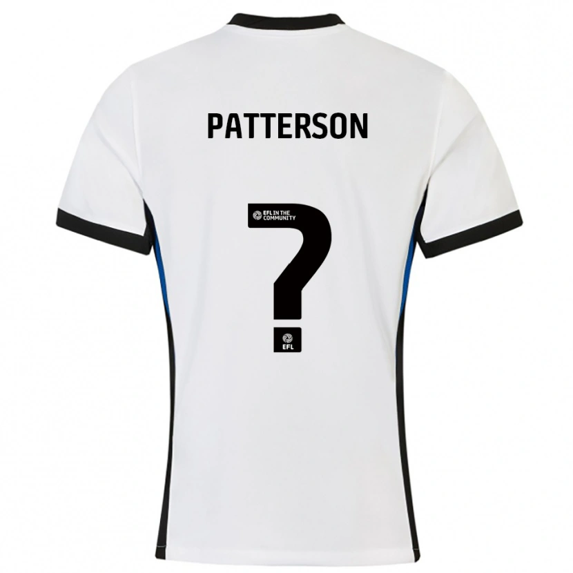 Danxen Kinderen Rico Patterson #0 Wit Blauw Uitshirt Uittenue 2025/26 T-Shirt