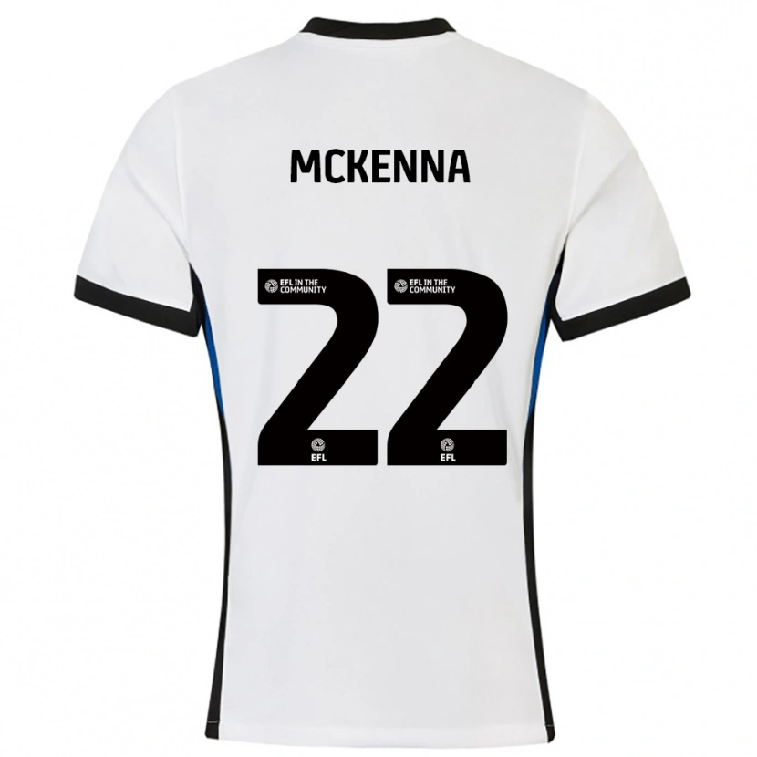 Danxen Kinderen Rebecca Mckenna #22 Wit Blauw Uitshirt Uittenue 2025/26 T-Shirt