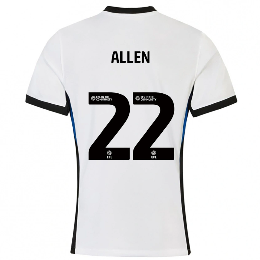 Danxen Kinderen Remi Allen #22 Wit Blauw Uitshirt Uittenue 2025/26 T-Shirt