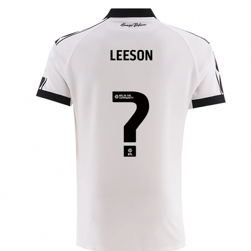 Danxen Kinderen Harry Leeson #0 Wit Zwart Uitshirt Uittenue 2025/26 T-Shirt