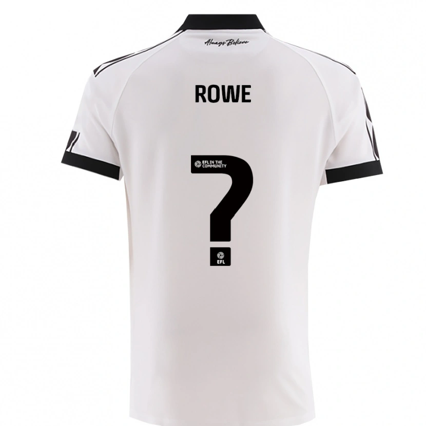 Danxen Kinderen Romani Rowe #0 Wit Zwart Uitshirt Uittenue 2025/26 T-Shirt