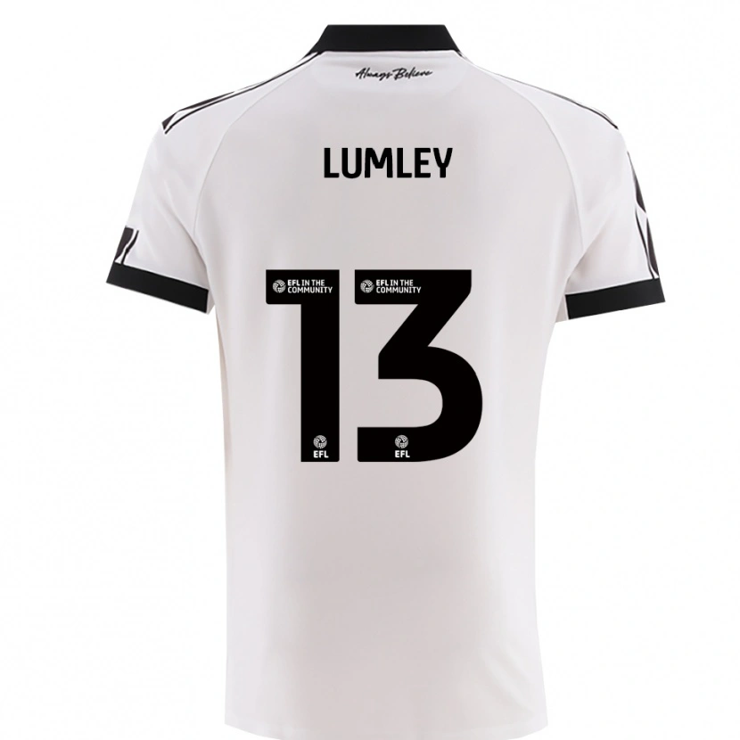 Danxen Kinderen Joe Lumley #13 Wit Zwart Uitshirt Uittenue 2025/26 T-Shirt