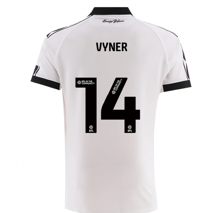 Danxen Kinderen Zak Vyner #14 Wit Zwart Uitshirt Uittenue 2025/26 T-Shirt
