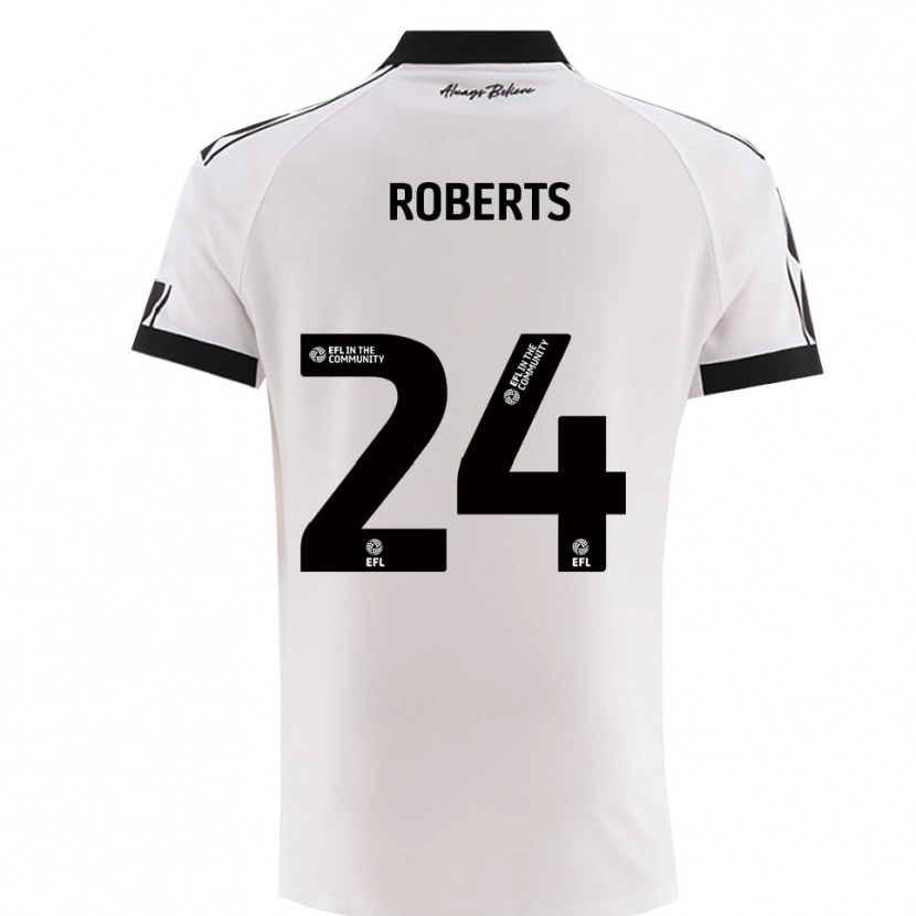 Danxen Kinderen Haydon Roberts #24 Wit Zwart Uitshirt Uittenue 2025/26 T-Shirt