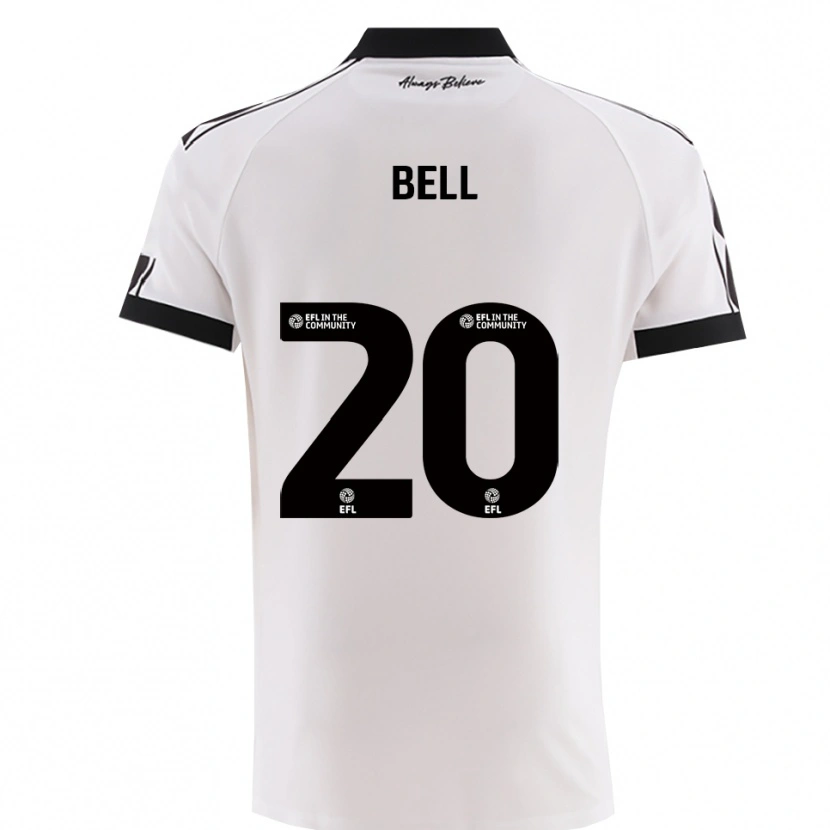 Danxen Kinderen Sam Bell #20 Wit Zwart Uitshirt Uittenue 2025/26 T-Shirt