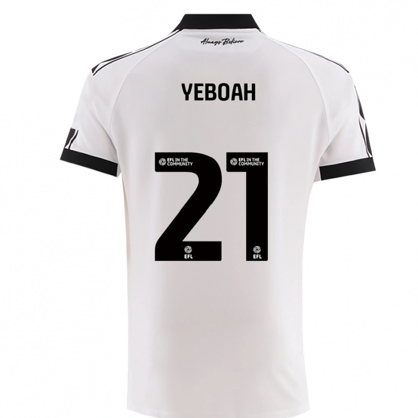 Danxen Kinderen Ephraim Yeboah #21 Wit Zwart Uitshirt Uittenue 2025/26 T-Shirt