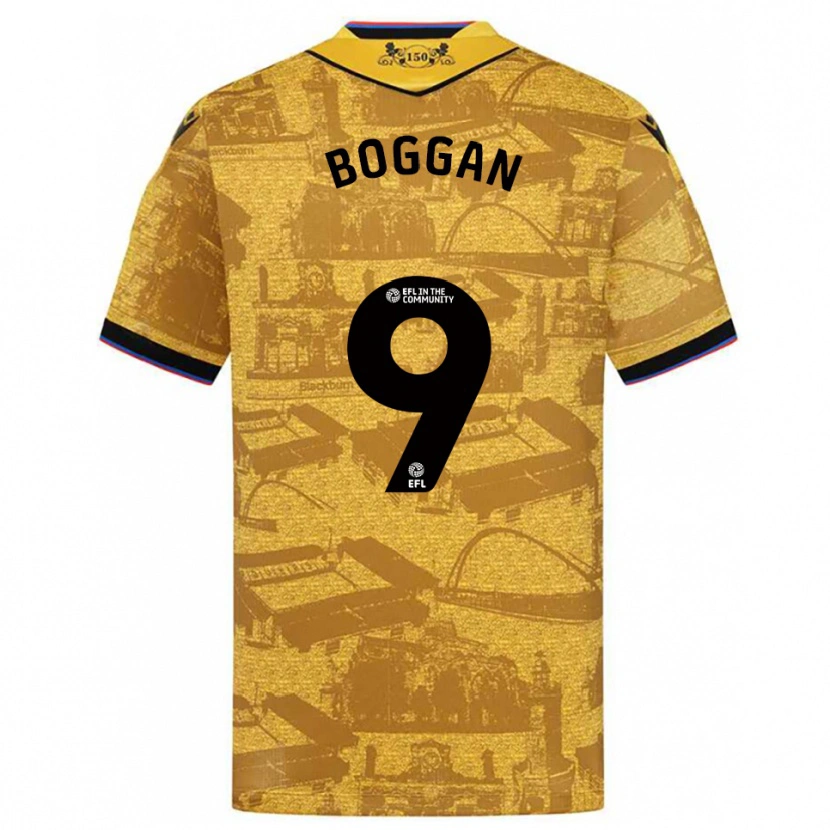 Danxen Kinderen Joe Boggan #9 Goud Zwart Uitshirt Uittenue 2025/26 T-Shirt