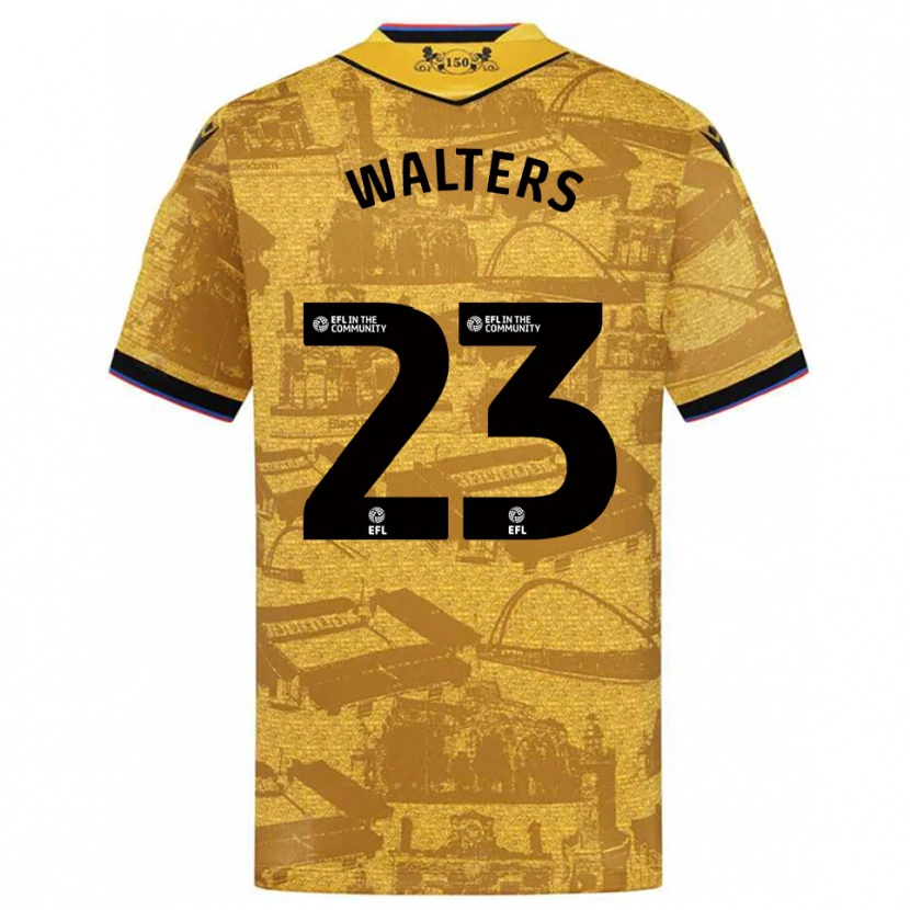 Danxen Kinderen Georgia Walters #23 Goud Zwart Uitshirt Uittenue 2025/26 T-Shirt