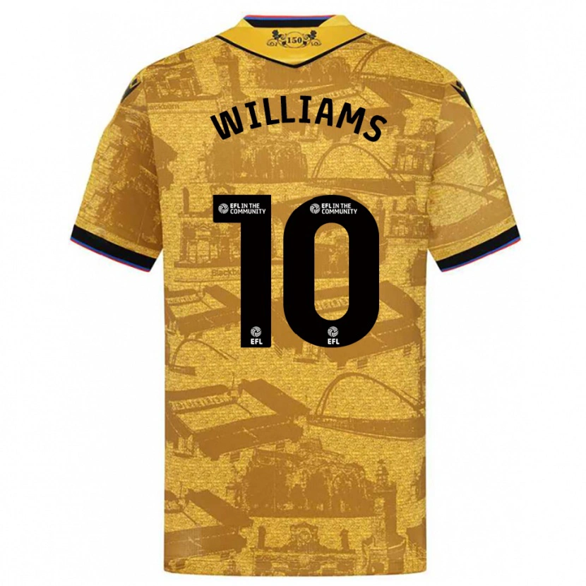 Danxen Kinderen Chloe Williams #10 Goud Zwart Uitshirt Uittenue 2025/26 T-Shirt
