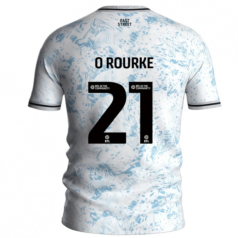 Danxen Kinderen Sophie O'rourke #21 Wit Hemelsblauw Uitshirt Uittenue 2025/26 T-Shirt