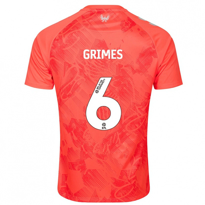 Danxen Kinderen Matt Grimes #6 Oranje Wit Uitshirt Uittenue 2025/26 T-Shirt