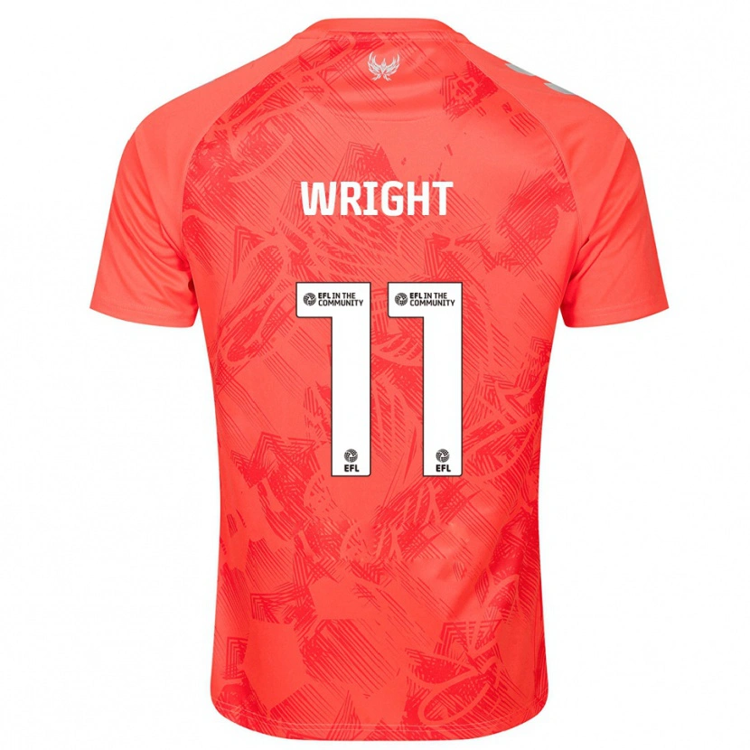 Danxen Kinderen Haji Wright #11 Oranje Wit Uitshirt Uittenue 2025/26 T-Shirt