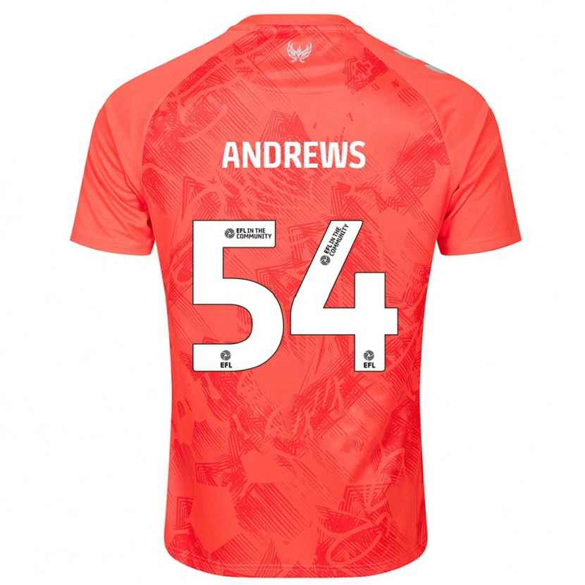 Danxen Kinderen Kai Andrews #54 Oranje Wit Uitshirt Uittenue 2025/26 T-Shirt
