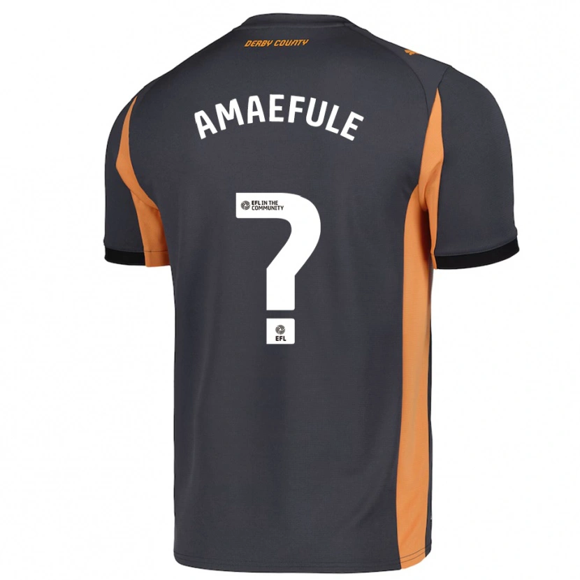 Danxen Kinderen Kelvin Amaefule #0 Grijs Oranje Zwart Uitshirt Uittenue 2025/26 T-Shirt