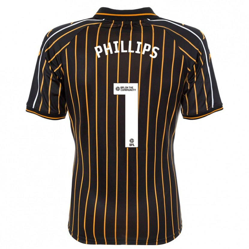 Danxen Kinderen Dillon Phillips #1 Wit Zwart Uitshirt Uittenue 2025/26 T-Shirt