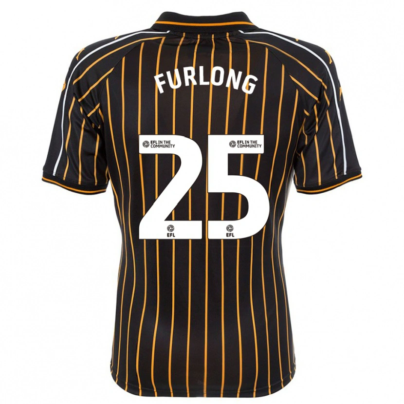 Danxen Kinderen James Furlong #25 Wit Zwart Uitshirt Uittenue 2025/26 T-Shirt