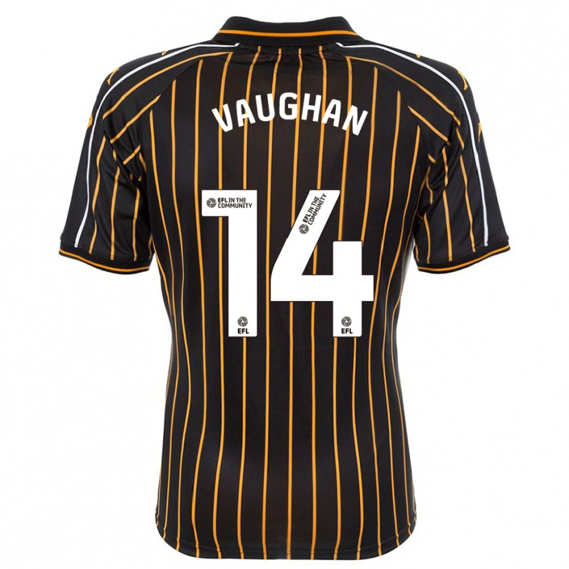 Danxen Kinderen Harry Vaughan #14 Wit Zwart Uitshirt Uittenue 2025/26 T-Shirt