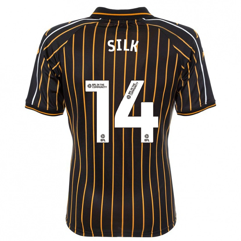 Danxen Kinderen Reuben Silk #14 Wit Zwart Uitshirt Uittenue 2025/26 T-Shirt