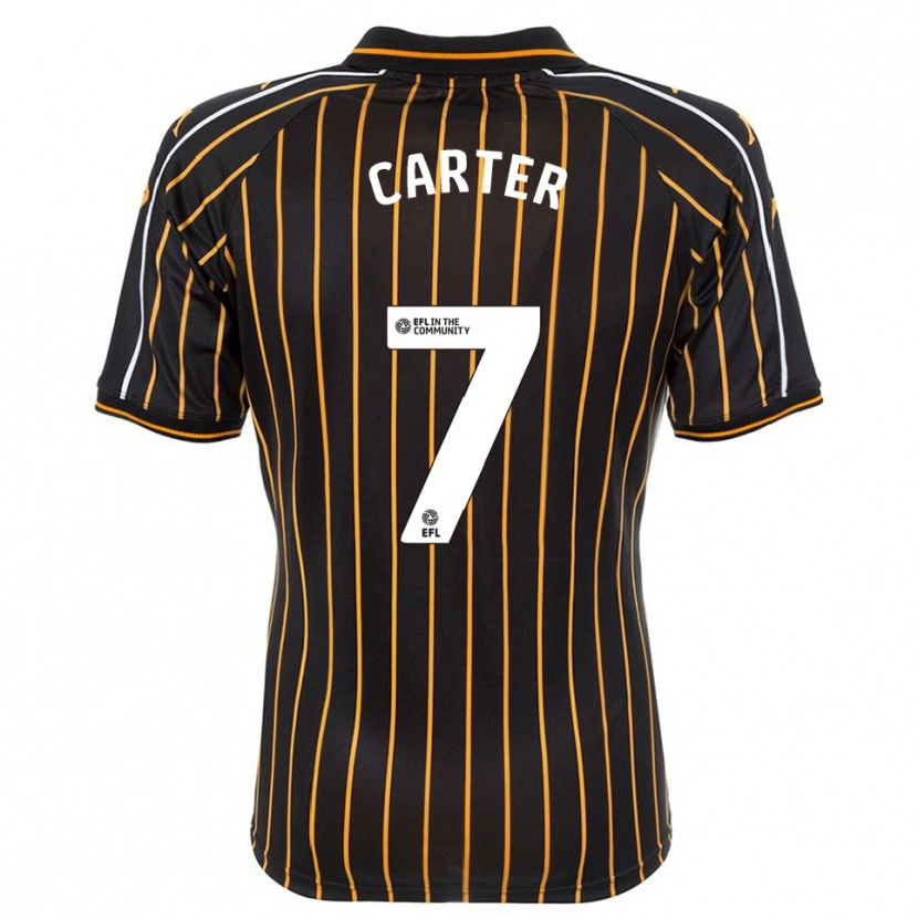 Danxen Kinderen Ramell Carter #7 Wit Zwart Uitshirt Uittenue 2025/26 T-Shirt