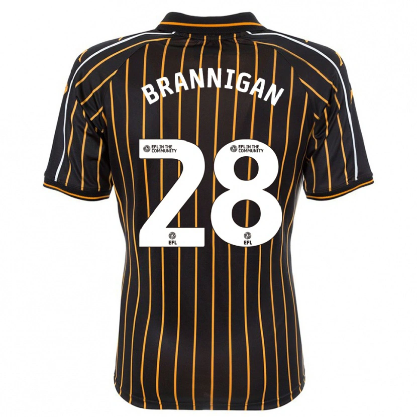 Danxen Kinderen Aoife Brannigan #28 Wit Zwart Uitshirt Uittenue 2025/26 T-Shirt