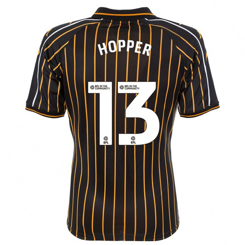 Danxen Kinderen Jake Hopper #13 Wit Zwart Uitshirt Uittenue 2025/26 T-Shirt