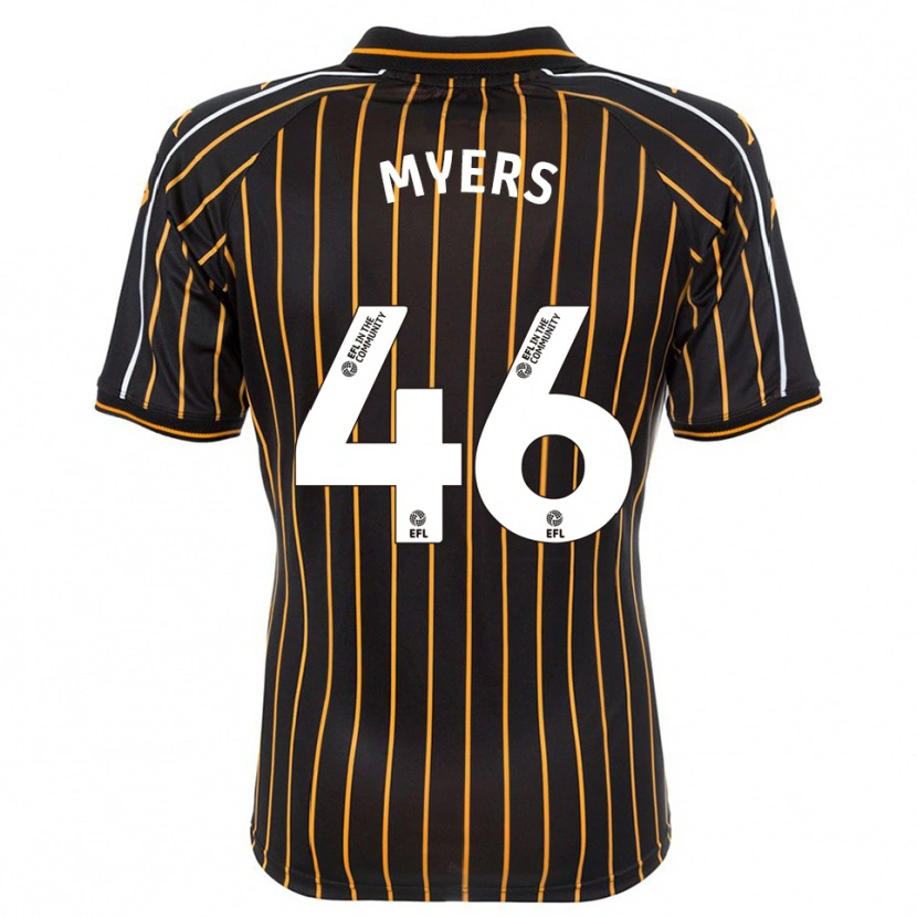 Danxen Kinderen Zane Myers #46 Wit Zwart Uitshirt Uittenue 2025/26 T-Shirt