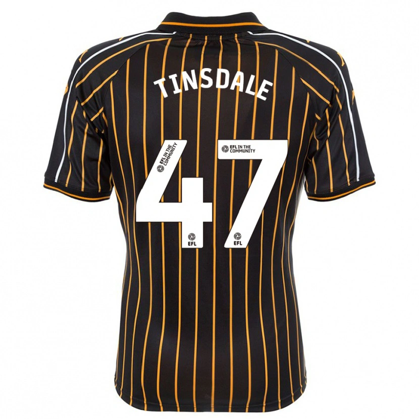 Danxen Kinderen Nathan Tinsdale #47 Wit Zwart Uitshirt Uittenue 2025/26 T-Shirt