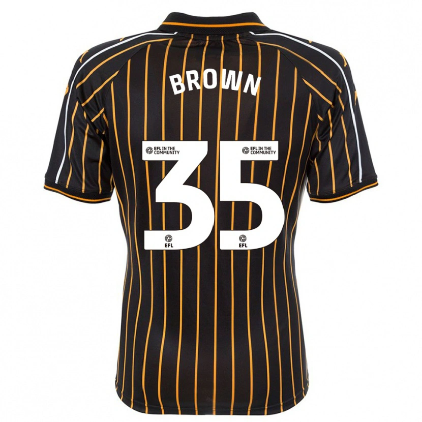 Danxen Kinderen Pharrell Brown #35 Wit Zwart Uitshirt Uittenue 2025/26 T-Shirt