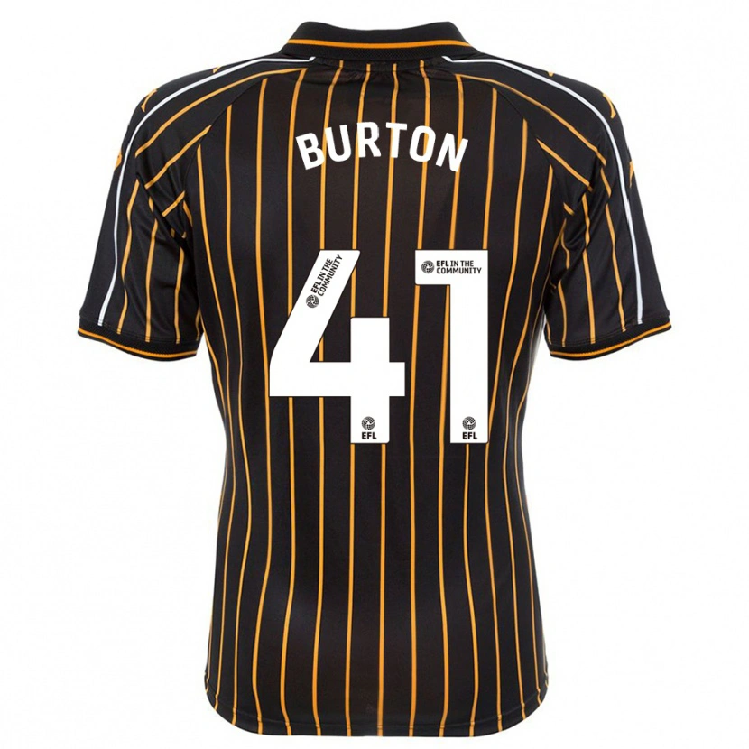 Danxen Kinderen Jess Burton #41 Wit Zwart Uitshirt Uittenue 2025/26 T-Shirt