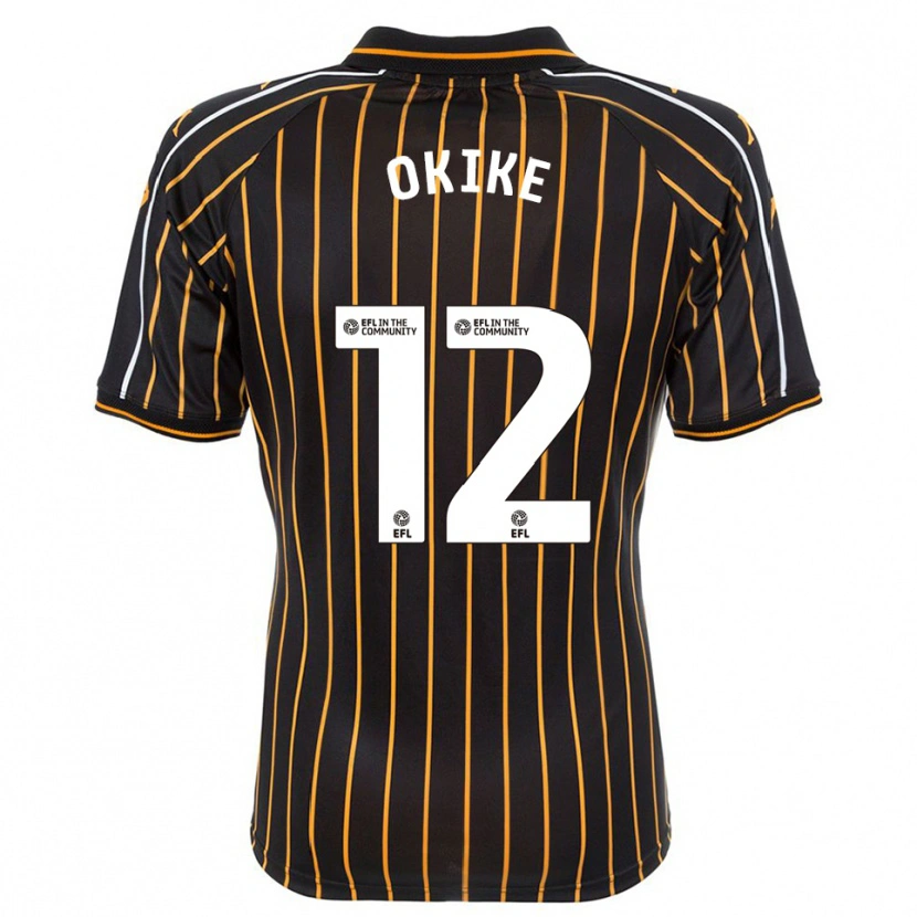 Danxen Kinderen Calvin Okike #12 Wit Zwart Uitshirt Uittenue 2025/26 T-Shirt