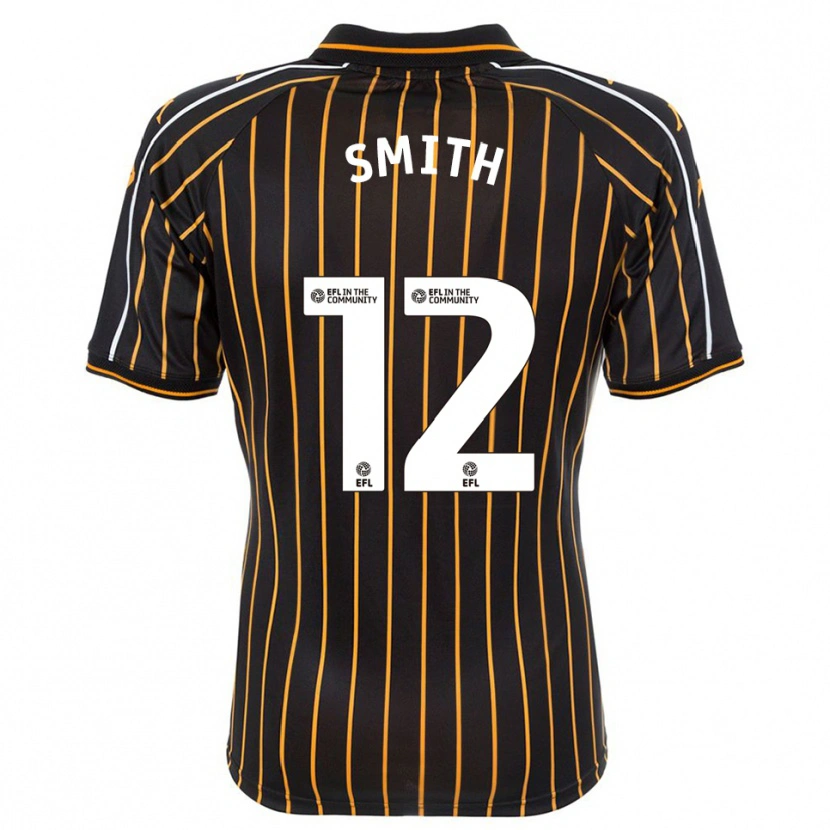 Danxen Kinderen Emily Smith #12 Wit Zwart Uitshirt Uittenue 2025/26 T-Shirt