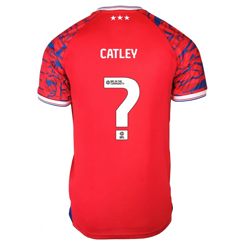 Danxen Kinderen Jack Catley #0 Rood Blauw Uitshirt Uittenue 2025/26 T-Shirt