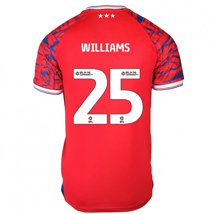 Danxen Kinderen Erin Williams #25 Rood Blauw Uitshirt Uittenue 2025/26 T-Shirt