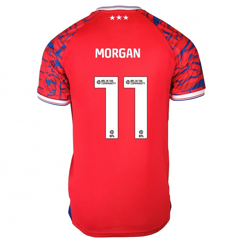 Danxen Kinderen Rio Oudnie-Morgan #11 Rood Blauw Uitshirt Uittenue 2025/26 T-Shirt