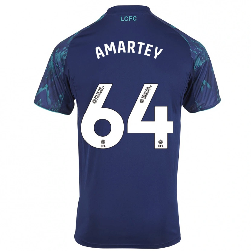Danxen Kinderen Bobby Amartey #64 Marine Groen Wit Uitshirt Uittenue 2025/26 T-Shirt