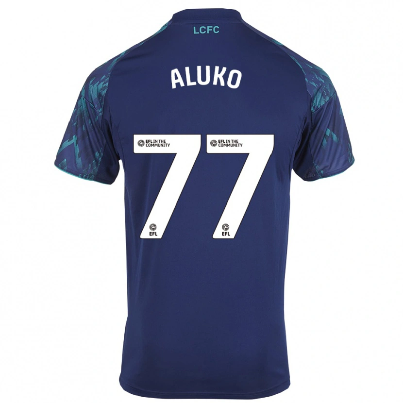 Danxen Kinderen Olabade Aluko #77 Marine Groen Wit Uitshirt Uittenue 2025/26 T-Shirt