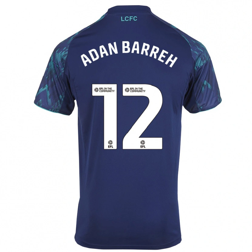 Danxen Kinderen Hassan Adan Barreh #12 Marine Groen Wit Uitshirt Uittenue 2025/26 T-Shirt