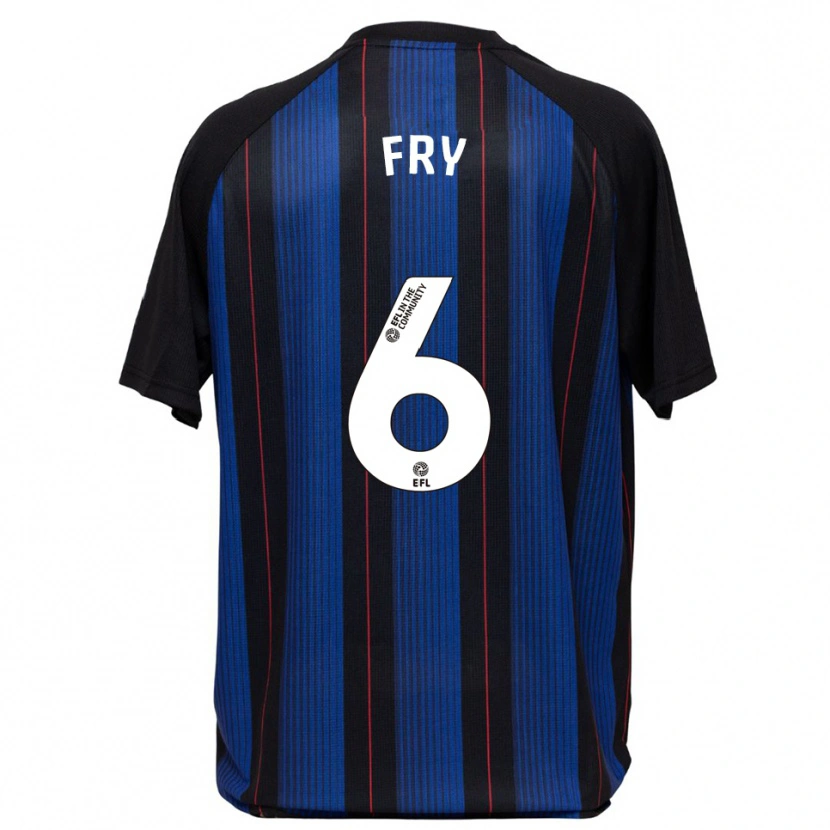 Danxen Kinderen Dael Fry #6 Blauw Zwart Uitshirt Uittenue 2025/26 T-Shirt
