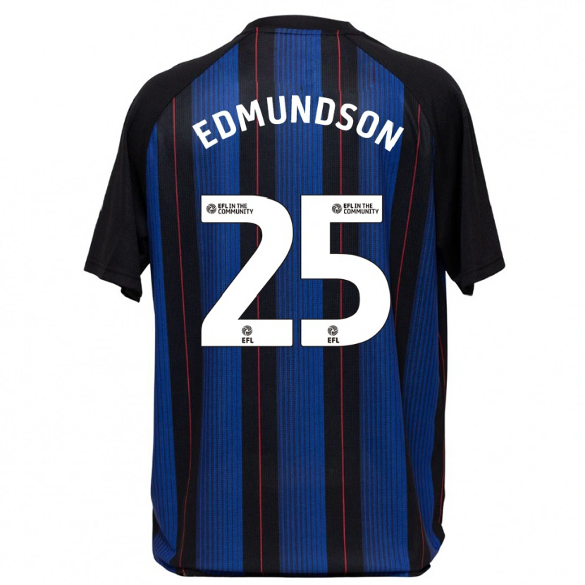 Danxen Kinderen George Edmundson #25 Blauw Zwart Uitshirt Uittenue 2025/26 T-Shirt