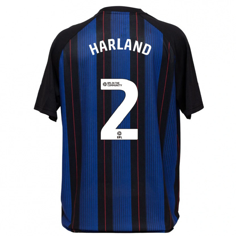 Danxen Kinderen Jane Harland #2 Blauw Zwart Uitshirt Uittenue 2025/26 T-Shirt