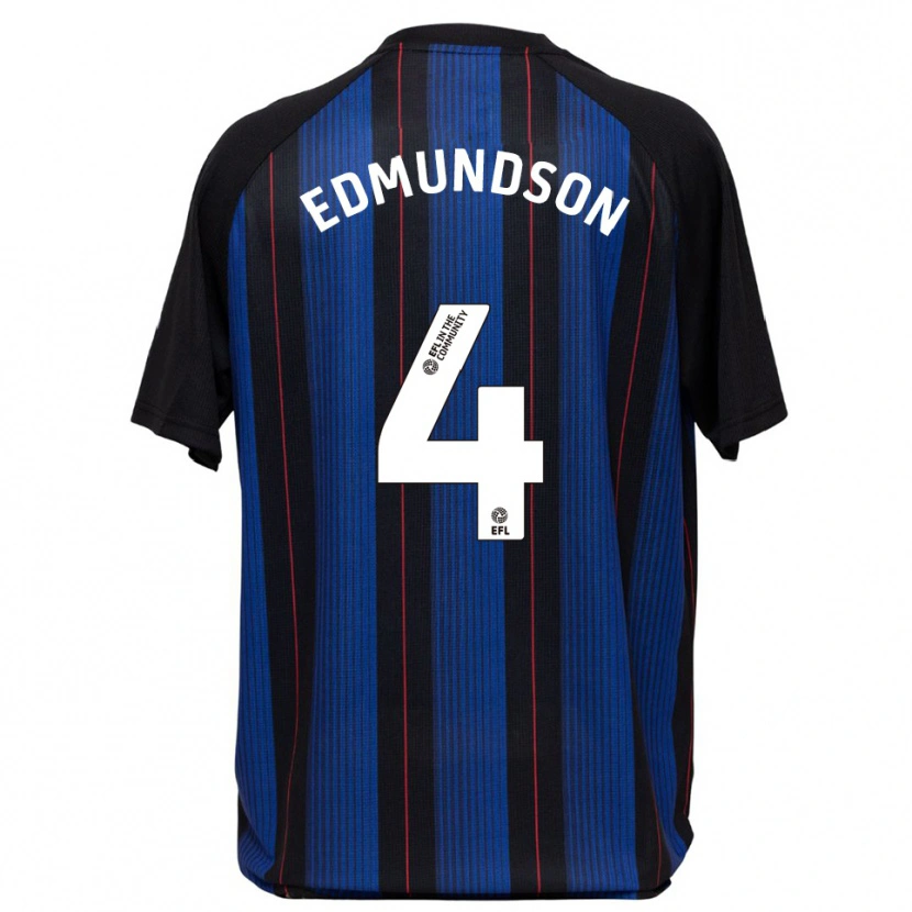 Danxen Kinderen Logan Edmundson #4 Blauw Zwart Uitshirt Uittenue 2025/26 T-Shirt