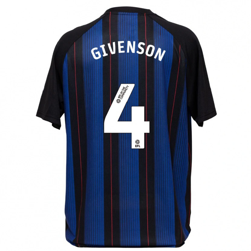 Danxen Kinderen Ike Givenson #4 Blauw Zwart Uitshirt Uittenue 2025/26 T-Shirt